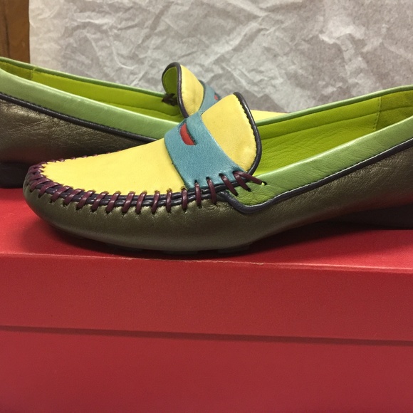Robert Zur Multicolor Petra Colored Loafer Flats - Picture 1 of 5